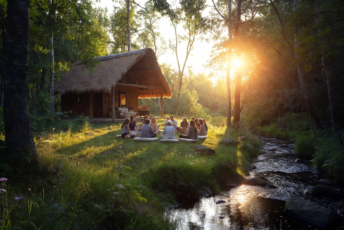 Gestileerde illustratie van een gevarieerd voedingsbord